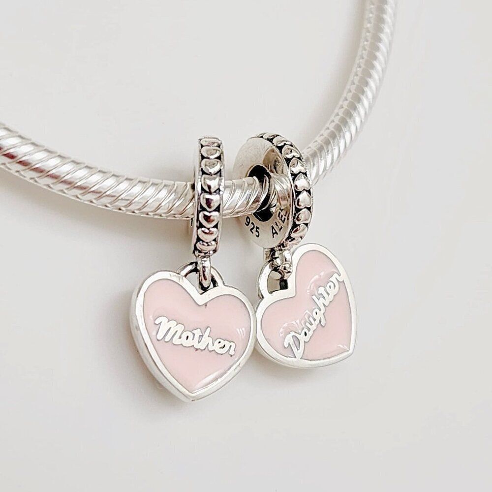 Pandora Mother & Daughter Hearts Dangle Charm